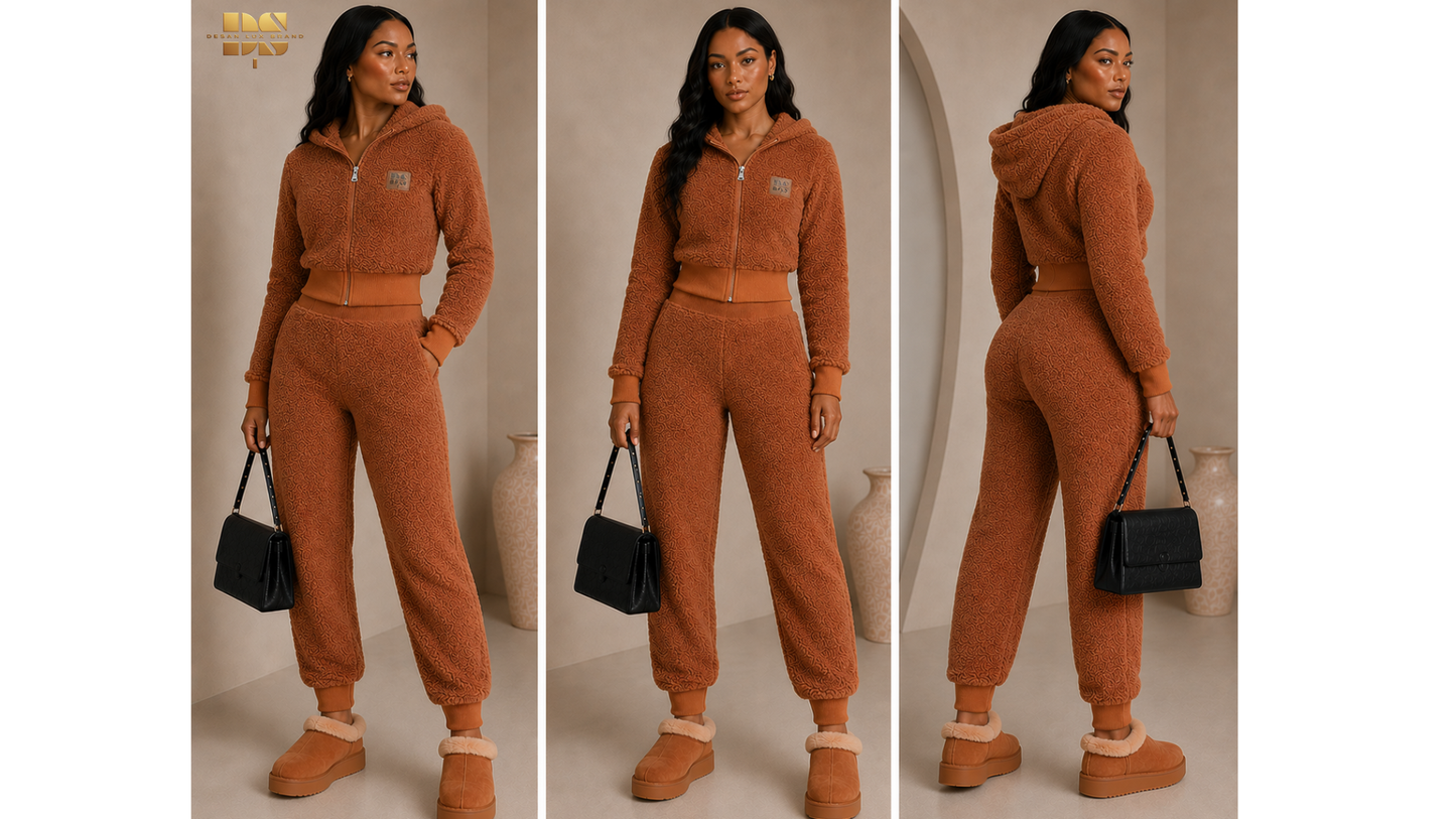 Desan Lux Women’s Sherpa Luxe 2-Piece Set